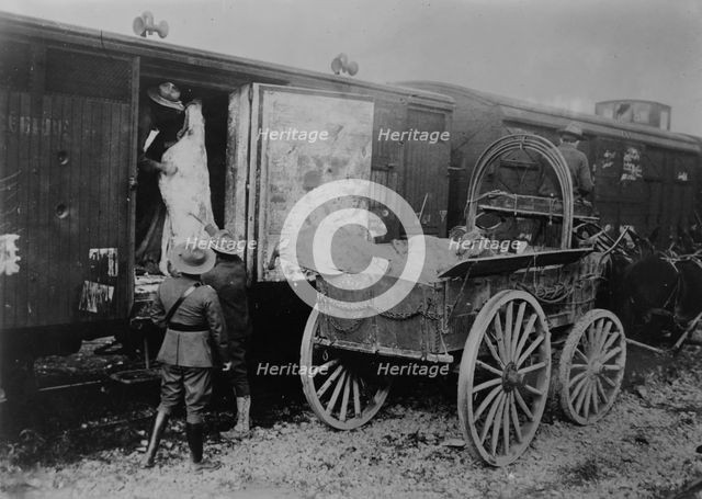 U.S. supply truck in France, 1917 or 1918. Creator: Bain News Service.