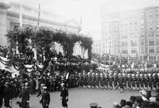 U.S. Sailors in Columbus Day Parade, between c1910 and c1915. Creator: Bain News Service