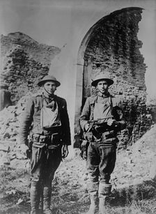 U.S. soldiers & German pistol, 11 Mar 1918. Creator: Bain News Service