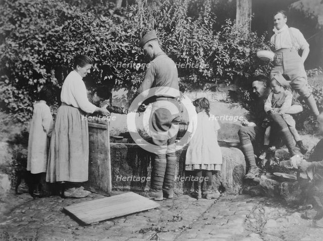 U.S. soldiers in France, 16 Aug 1918. Creator: Bain News Service.