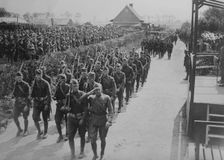 U.S. soldiers reviewed by King Geo., between c1915 and c1920. Creator: Bain News Service