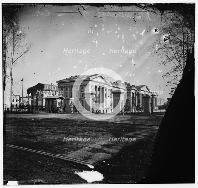 U.S. Treasury. Washington, D.C. showing old Riggs Hotel, 15th & G. N.W., ca. 1860. Creator: Unknown.