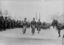 U.S. troops at landing port, France, 3 Nov 1917. Creator: Bain News Service