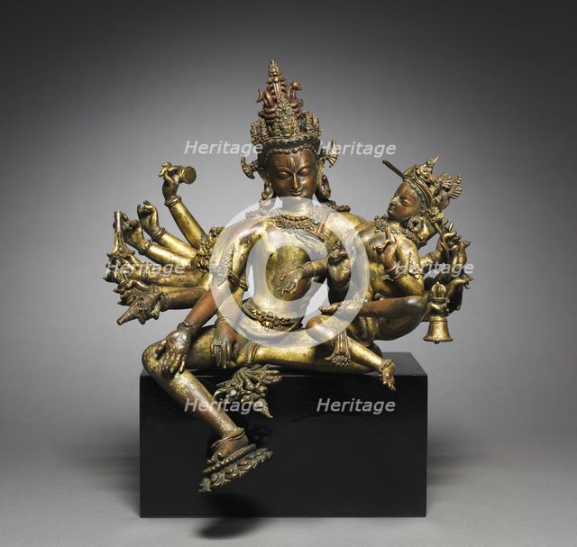 Uma-Maheshvara, 1300s. Creator: Unknown.