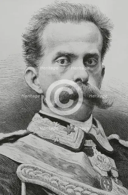 Umberto I, (1844-1900), King of Italy, (1878-1900), House of Savoy, 1883. Creator: Arturo Carretero y Sánchez.