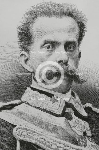 Umberto I, (1844-1900), King of Italy, (1878-1900), House of Savoy, 1883. Creator: Arturo Carretero y Sánchez.
