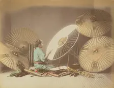 Umbrella Maker, 1870s-1890s. Creator: Kusakabe Kimbei