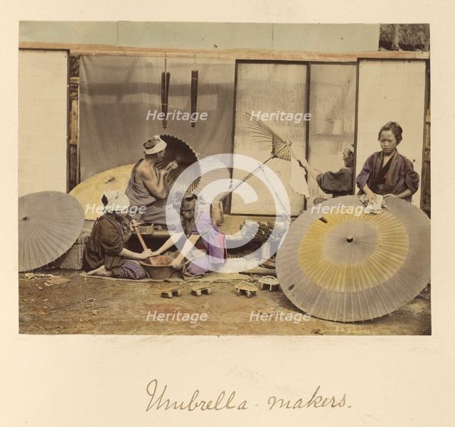 Umbrella makers, about 1873-1883. Creator: Shinichi Suzuki I.