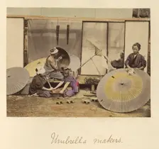 Umbrella makers, about 1873-1883. Creator: Shinichi Suzuki I