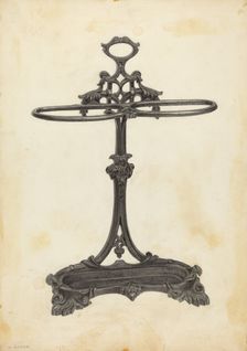 Umbrella Stand, c. 1939. Creator: Herman Bader