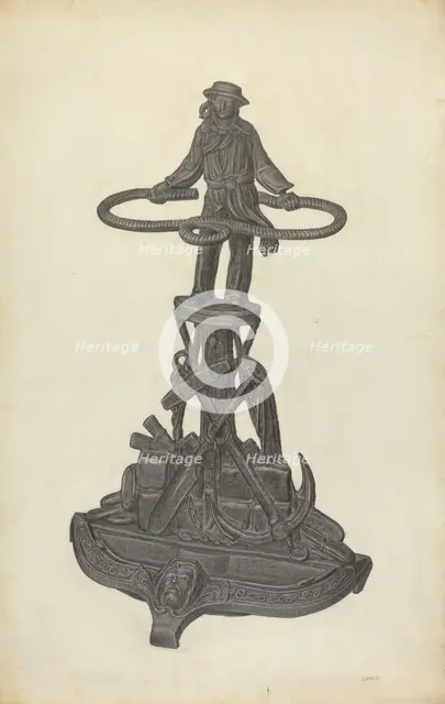Umbrella Stand, c. 1940. Creator: Jacob Lipkin.