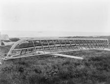 Umiak frame, Kotzebue, c1929. Creator: Edward Sheriff Curtis