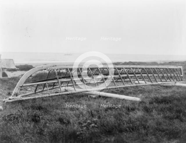 Umiak frame, Kotzebue, c1929. Creator: Edward Sheriff Curtis.
