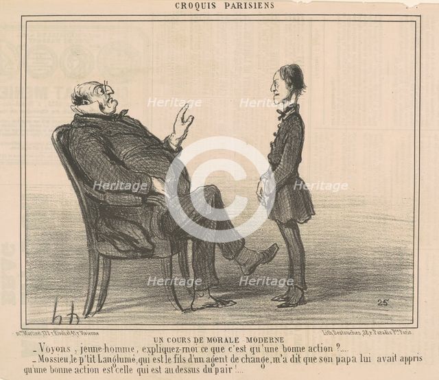 Un cours de morale moderne, 19th century. Creator: Honore Daumier.