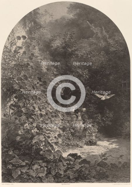 Un Coin de Jardin. Creator: Karl Bodmer.