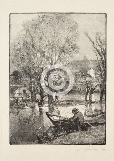 Un coin de lÎle de Billancourt. Creator: Auguste Louis Lepère (French, 1849-1918).