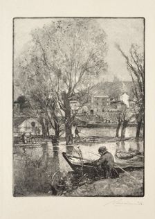 Un coin de lÎle de Billancourt. Creator: Auguste Louis Lepère (French, 1849-1918)