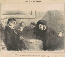 Un comité écoutant la lecture d'une tragédie, 19th century. Creator: Honore Daumier