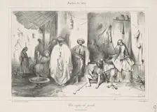 Un corps de garde peint par Decamps, 19th century. Creator: Honore Daumier
