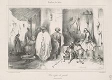 Un corps de garde peint par Decamps, 19th century. Creator: Honore Daumier