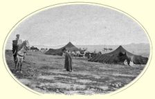 'Un campement de nomades sur les Hauts Plateaux; Afrique du nord 1914. Creator: Jules Gervais-Courtellemont