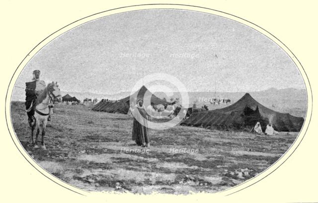 ''Un campement de nomades sur les Hauts Plateaux; Afrique du nord', 1914. Creator: Jules Gervais-Courtellemont.