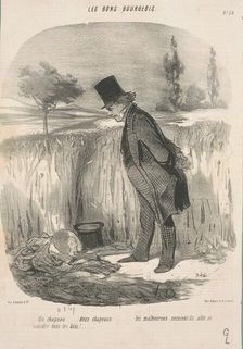 Un chapeau ... deux chapeaux ... les malheureux ..., 1846. Creator: Honore Daumier