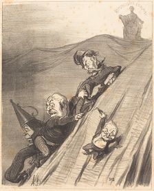 Un chemin dangereux, 1851. Creator: Honore Daumier