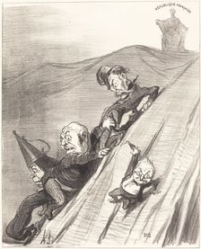 Un chemin dangereux, 1851. Creator: Honore Daumier