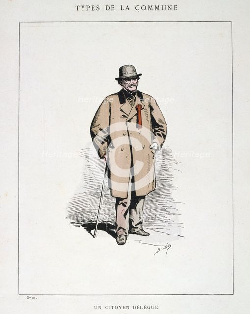 'Un Citoyen Delegue', Paris Commune, 1871.  Artist: Anon