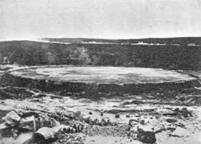 'Un cratere en activite aux iles Hawai; Les Terres Du Pacifique 1914. Creator: Unknown