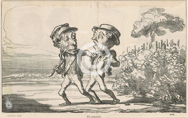 Un crimimel!, 19th century. Creator: Honore Daumier.