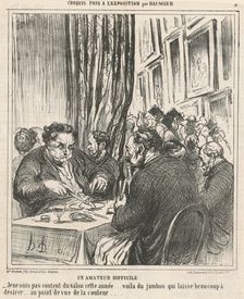 Un amateur difficile, 19th century. Creator: Honore Daumier