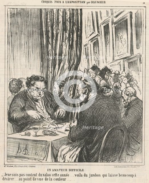 Un amateur difficile, 19th century. Creator: Honore Daumier.