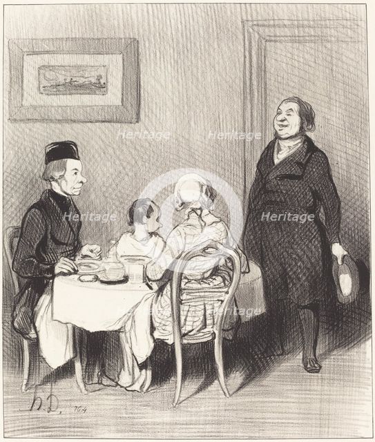 Un ami est un crocodile donné par la civilisation, 1845. Creator: Honore Daumier.