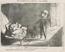 Un ami qu'on a invité ..., 19th century. Creator: Honore Daumier