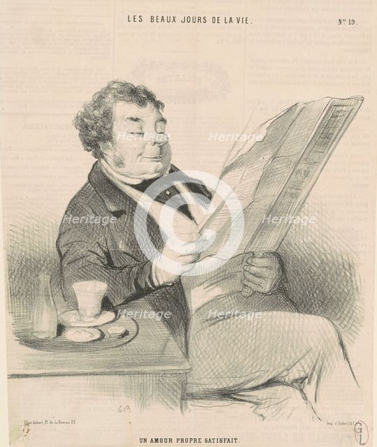 Un amour propre satisfait, 19th century. Creator: Honore Daumier.
