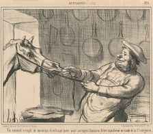 Un animal rempli de modestie..., 19th century. Creator: Honore Daumier