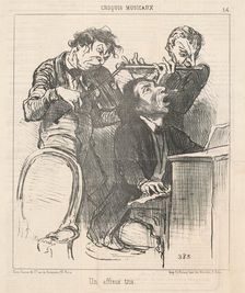 Un affeux trio, 19th century. Creator: Honore Daumier