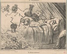 Un affreux cauchemar, 19th century. Creator: Honore Daumier