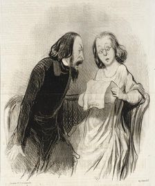 Un Article louangeur, 1845. Creator: Honore Daumier