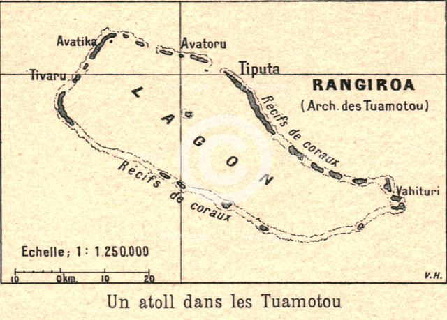 ''Un atoll dans les Tuamotou; Les Terres Du Pacifique', 1914. Creator: Unknown.