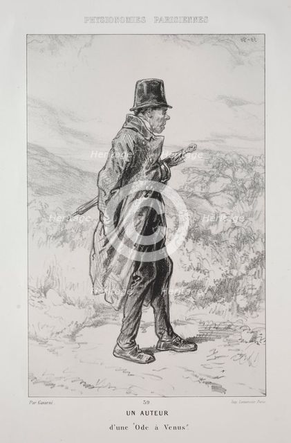 Un Auteur. Creator: Paul Gavarni (French, 1804-1866).