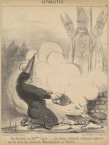 Un autodafé au XIXe siècle, 19th century. Creator: Honore Daumier