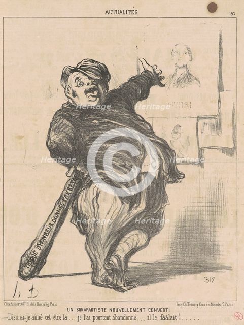 Un Bonapartiste nouvellement converti, 19th century. Creator: Honore Daumier.