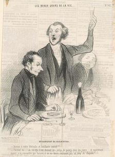 Un Banquet de Barbistes, 1845. Creator: Honore Daumier