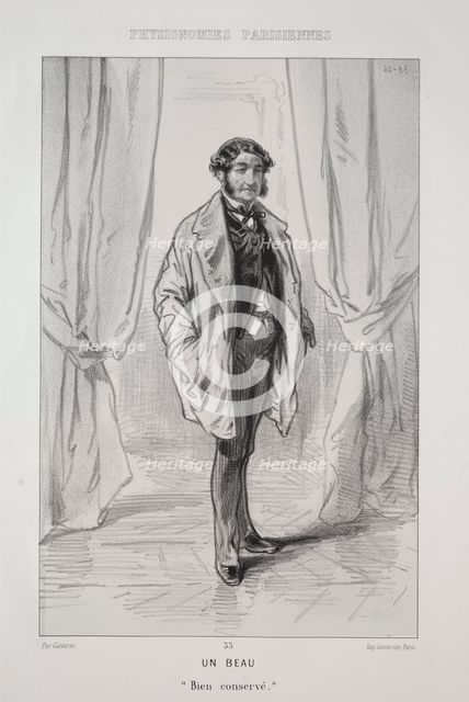 Un Beau. Creator: Paul Gavarni (French, 1804-1866).
