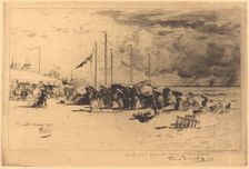 Un Grain à Trouville (Squall at Trouville), 1874/1875. Creator: Felix Hilaire Buhot