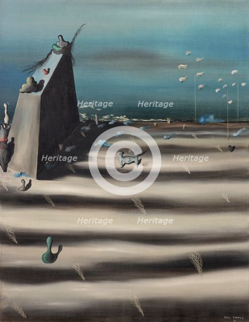 Un grand tableau qui représente un paysage, 1927. Creator: Tanguy, Yves (1900-1955).