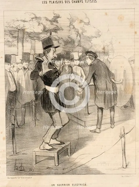 Un Guerrier Électrisé, 1844.  Creator: Honore Daumier.